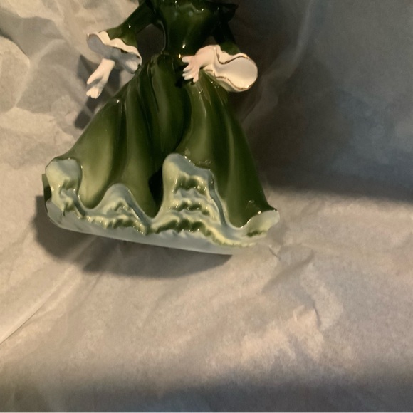 VINTAGE NAPCO JAPAN PORCELAIN BLONDE “LADY ANN” GREEN DRESS 8 1/2"H - A1874A - Picture 7 of 9